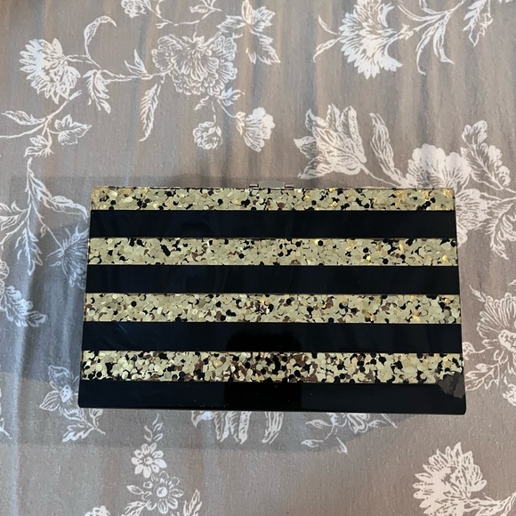 Handbags - Black and gold clutch